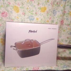 6QT Copper Non Stick Square Pan w/Lid NIB 🌻